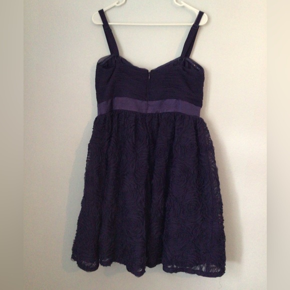 Adrianna Papell Woman’s Purple Rosette Mini Dress. Size 14W. - Picture 4 of 12
